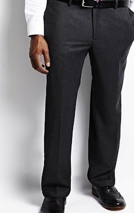 Bhs Mens Regular Grey Birdseye Suit Trousers, Grey