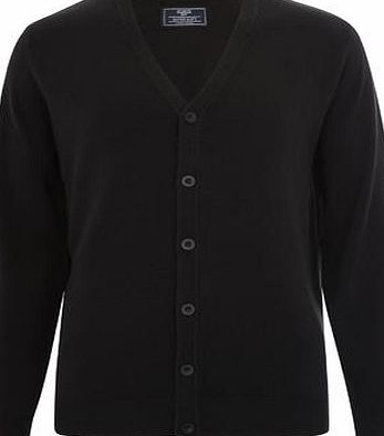 Bhs Mens Supersoft Black Cardigan, BLACK BR53A21HBLK