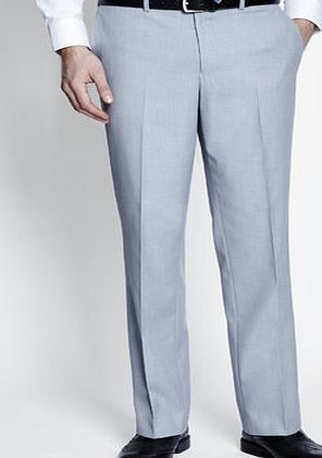 Bhs Mens Tailored Silver 3 Piece Suit Trousers, Grey