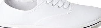 Bhs Mens White Lace Up Plimsolls, White BR67P01GWHT