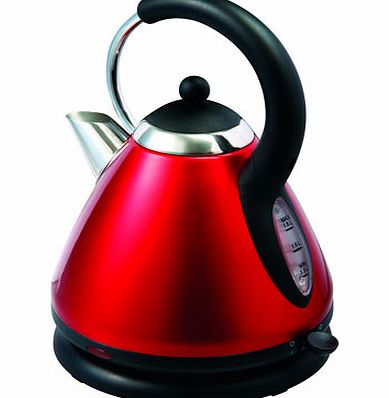 Bhs Metallic red Essentials pyramid kettle, RED