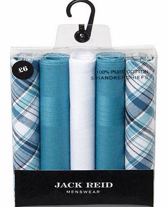 Mixed Teal Handkerchiefs, Blue BR63K05ETEA