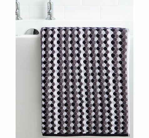 Monochrome honeycomb bath towel, monochrome