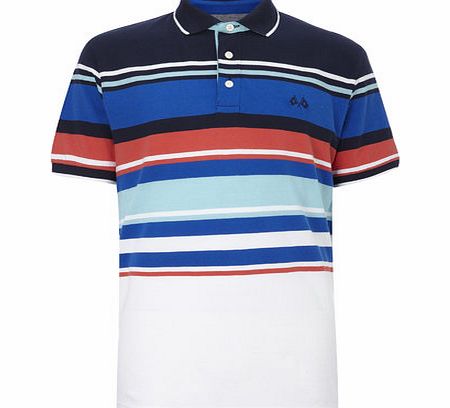 Multi Stripe Pique Polo Shirt, Blue BR52P35GNVY