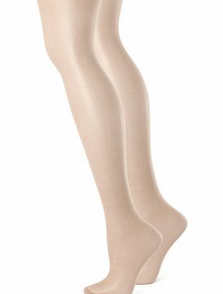 Natural Tan 2 Pairs 15 Denier Bodyfree Tights,