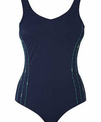 Bhs Navy And Green Mosaic Printside Tape Sport