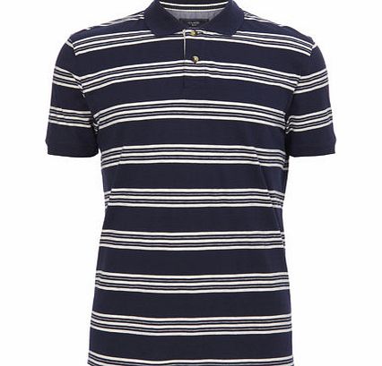 Navy Stripe Jersey Polo Shirt, Blue BR52J12FNVY