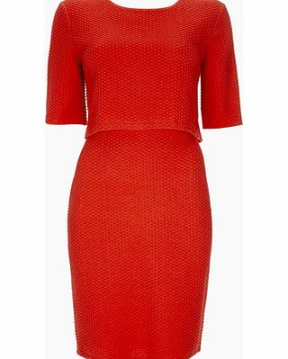 Bhs Orange Textured Layered Dress, orange 12035754796