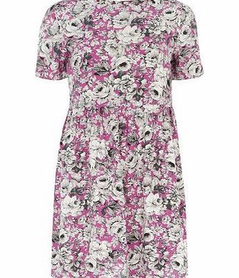 Bhs Pink Fit and Flare Smock Dress, pink 19122880528