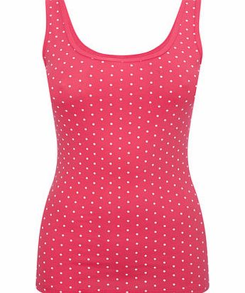 Pink/white Spot Scoop Vest, pink/white 2422744095