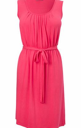 Bhs Pleat Neck Dress, pink 8615990528