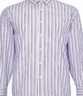 Purple Bengal Stripe Point Collar Shirt, Purple
