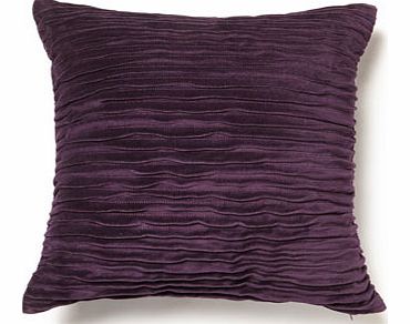 Purple velvet ruffle cushion, purple 1843540924