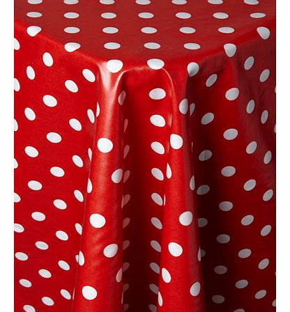 PVC polka dot tablecloth, red/white 9570621758