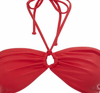 Bhs Red Great Value Plain Bandeau Bikini Top, red