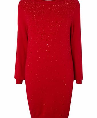 Bhs Red Stud Embellished Tunic, red 586910007