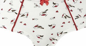 Robin Print Christmas Knicker, robin 4805128851