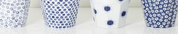 Bhs Santorini Set of 4 Cups, blue 9578121483