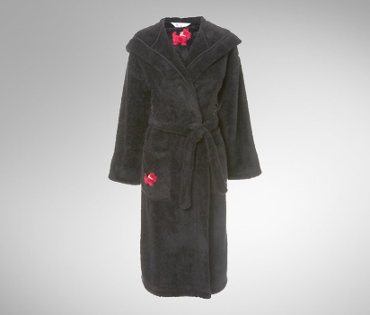 bhs Scotty dog long hooded supersoft robe