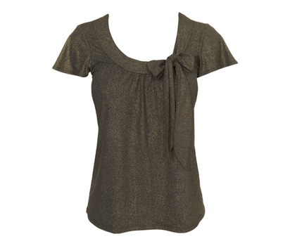 bhs Shimmer foil neck top
