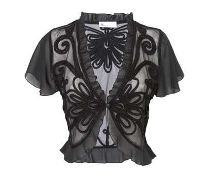bhs Short sleeve chiffon trim bolero