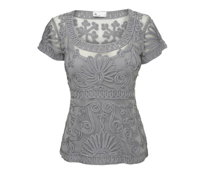 bhs Short sleeve cornelli scoop neck top