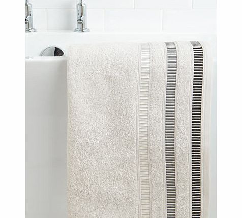 Silver Linear weft bath towel, silver 1925640430
