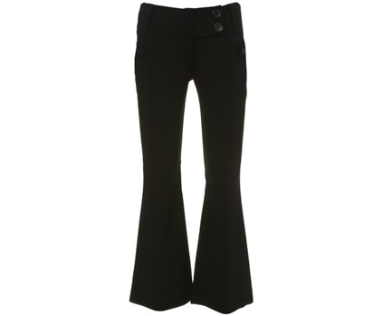 Skinny flare double button trousers