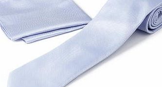 Sky Blue Tie  Pocket Square Set, Blue BR66W28GBLU