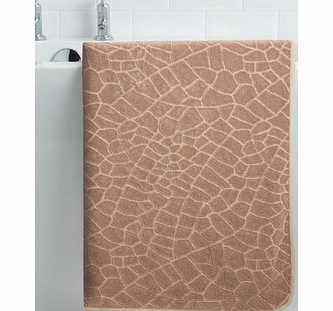 Bhs Stone Graccioza Luxury Pattern Bath Sheet, stone