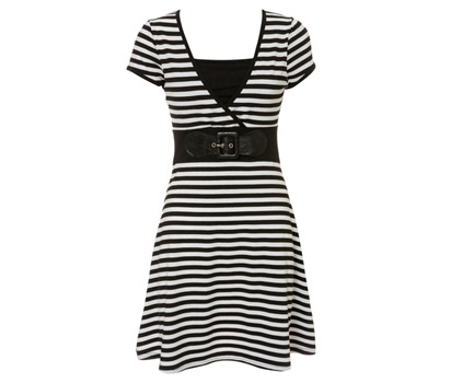 bhs Stripe belted jersey dress