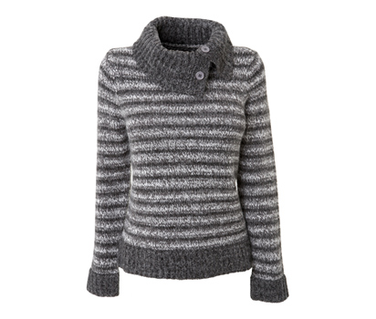 bhs Stripe supersoft split collar jumper