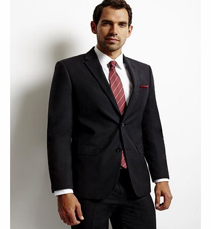 Tailored Charcoal Grey Stripe Suit Jacket with
