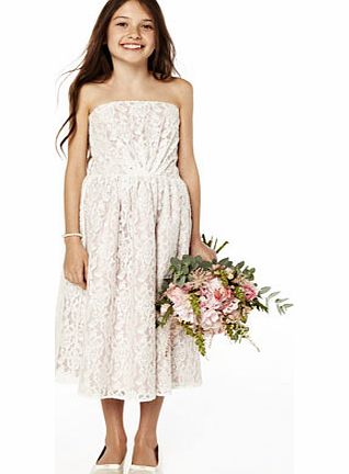 Bhs Teen Bridesmaid Lace Ballet Pink Dress, blushed