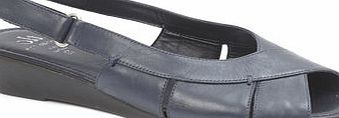 Bhs TLC Navy Wide Fit Cross Over Sling Sandals, navy