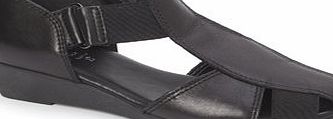 Bhs TLC Wide Fit Black Fisherman Sandals, black