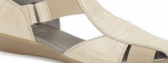 Bhs TLC Wide Fit Stone Fisherman Sandals, stone