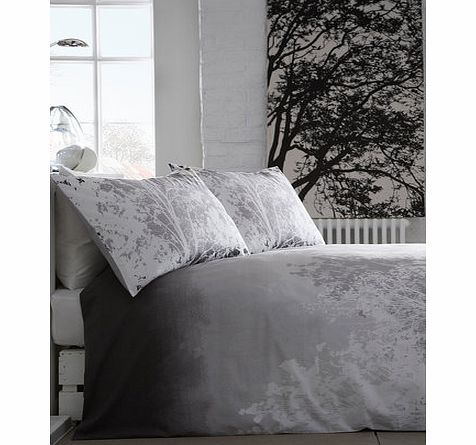 Tree Silhouette Printed Bedding Set, grey