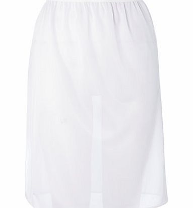Bhs White Cling Resist 22`` Half Slip, white