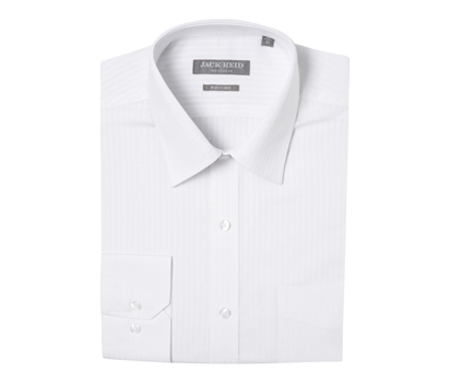 White satin stripe formal shirt