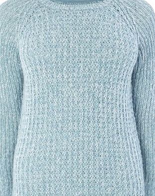 Bhs Womens Aqua Mixed Stitch Jumper, aqua 586210927