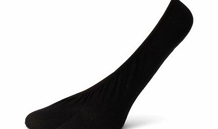 Womens Black 2 Pairs Of Nylon Shoe Liners, black