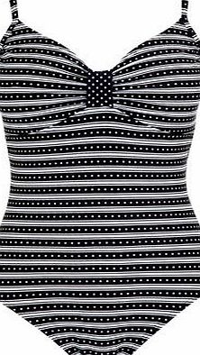 Bhs Womens Black And Ivory Great Value Spot Stripe