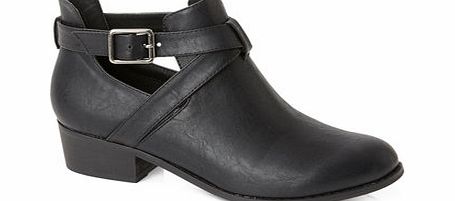Bhs Womens Black Cut Away Ankle Boots, black