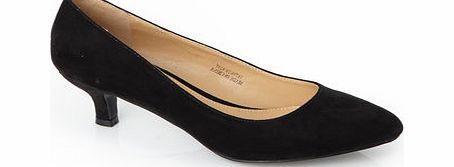 Bhs Womens Black Kitten Heel Court Shoe, black