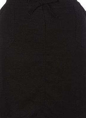 Bhs Womens Black Linen Blend Skirt, black 2207768513