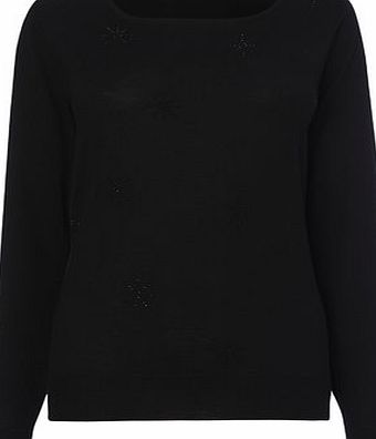 Bhs Womens Black Sparkle Jumper, black 588350137