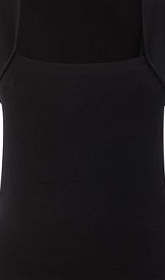 Bhs Womens Black Square Neck Vest, black 2424008513