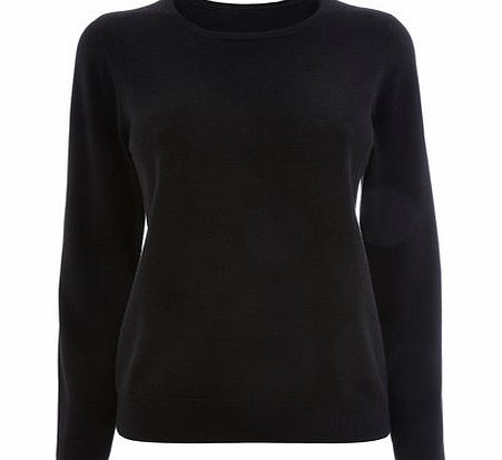 Bhs Womens Black Supersoft Long Sleeve Crew Jumper,