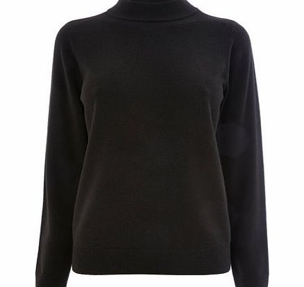 Bhs Womens Black Supersoft Turtle Neck Jumper, black